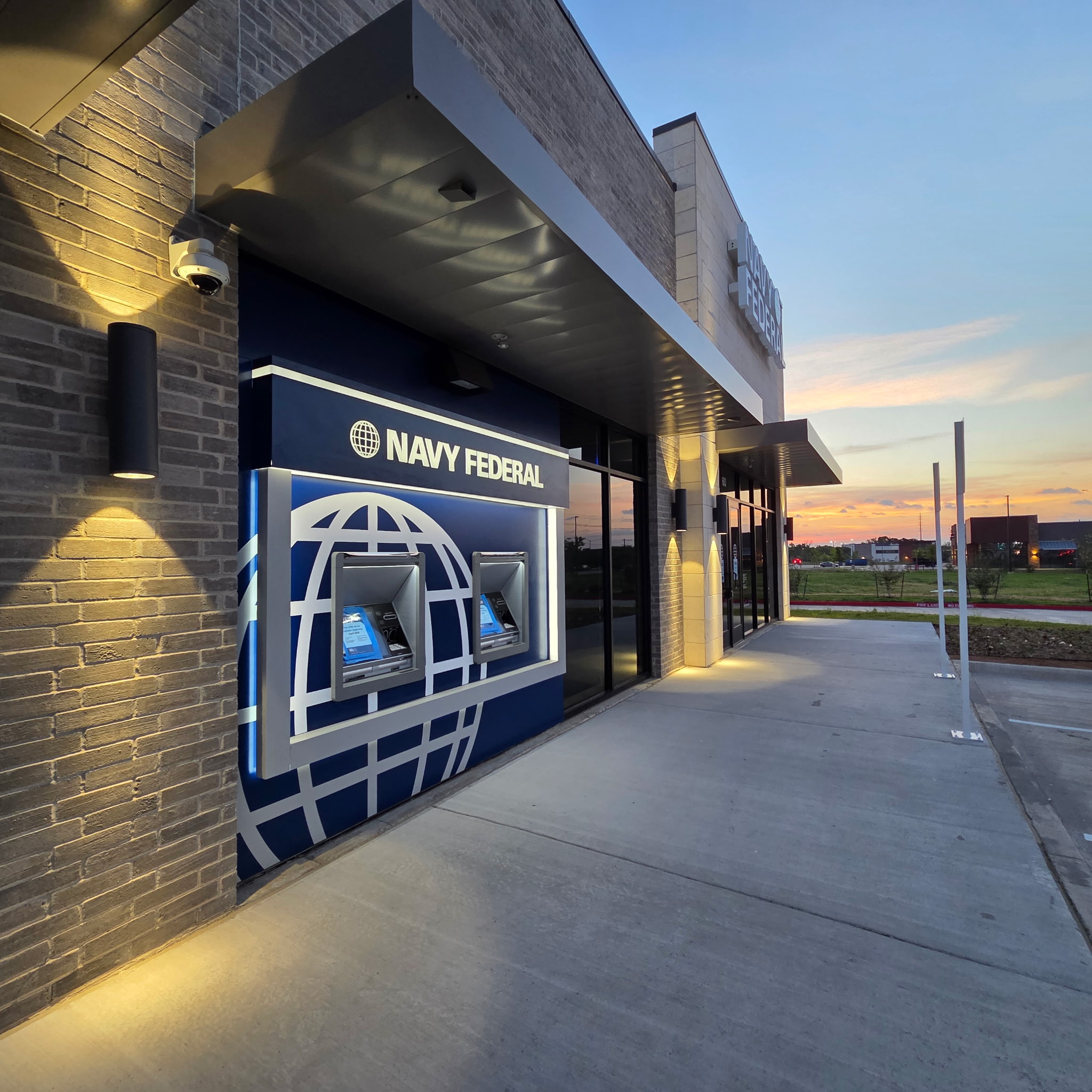 Completed Navy Federal Credit Union exterior and ATM installation